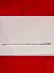 Pure Silver Cuban Bracelet (MB57)