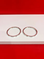 Pure Silver Bangle Pair 2.2