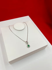 Green Waterdrop Pendant Necklace